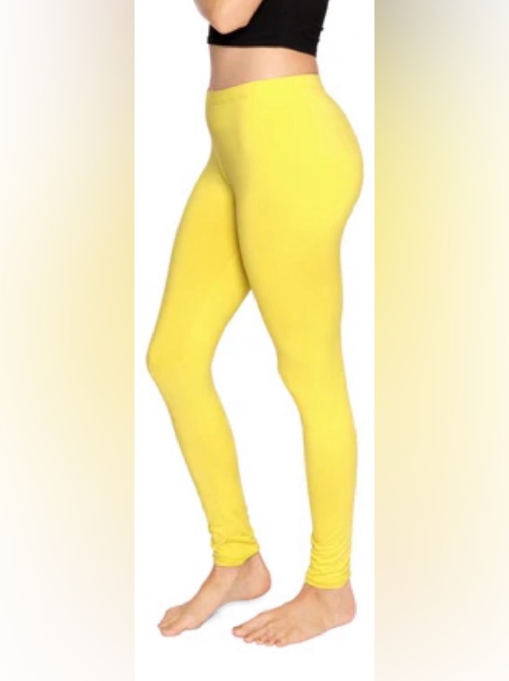 Zenana Bright Yellow Leggings